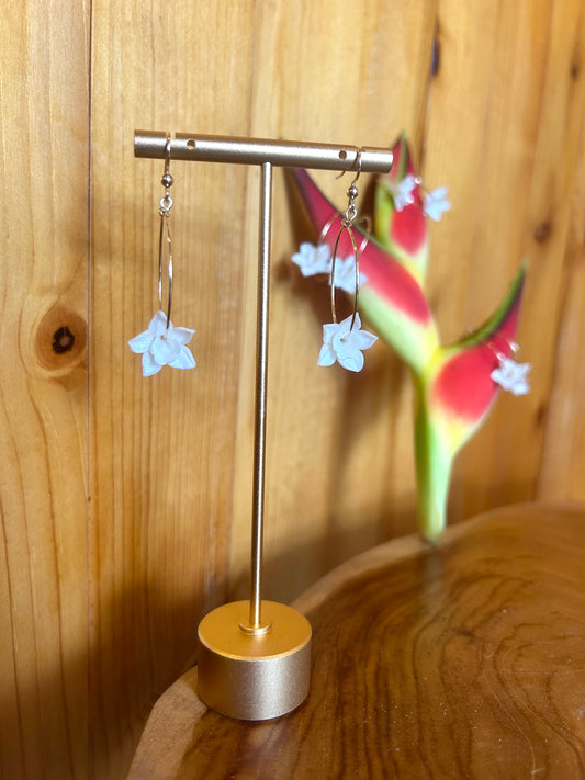 White Pearl Orchid hoops