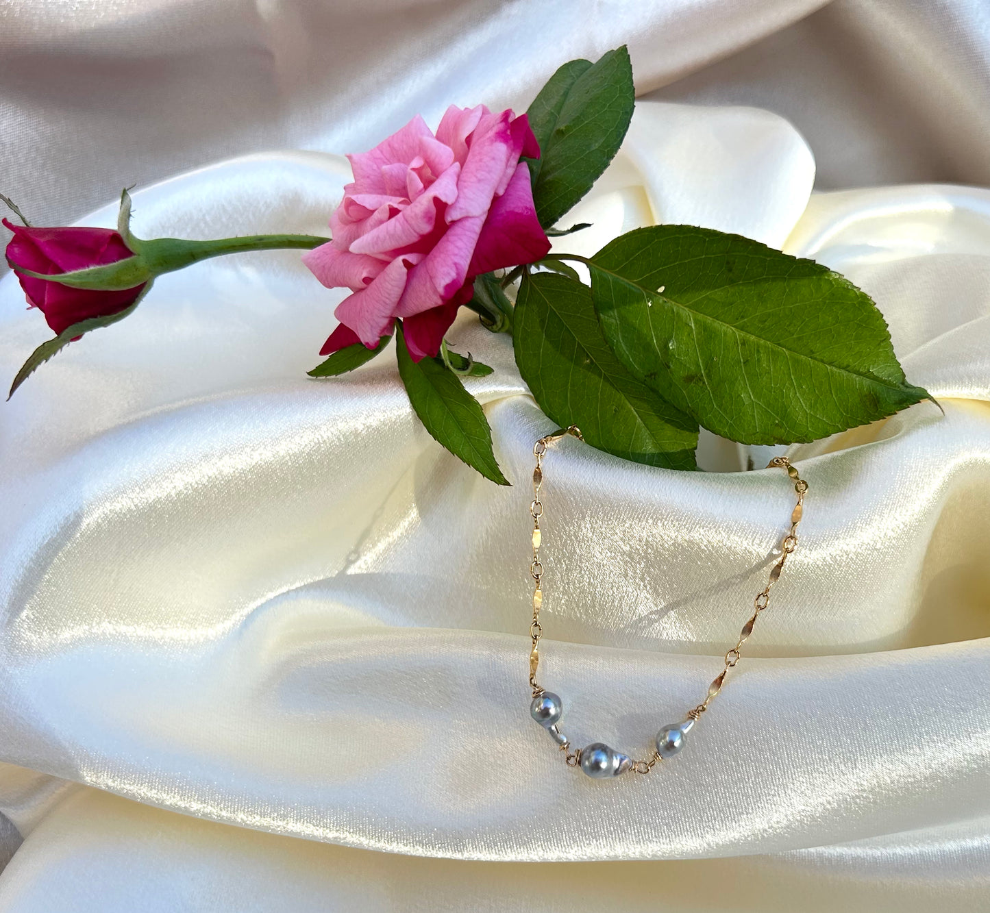 Triple Akoya pearl bracelet